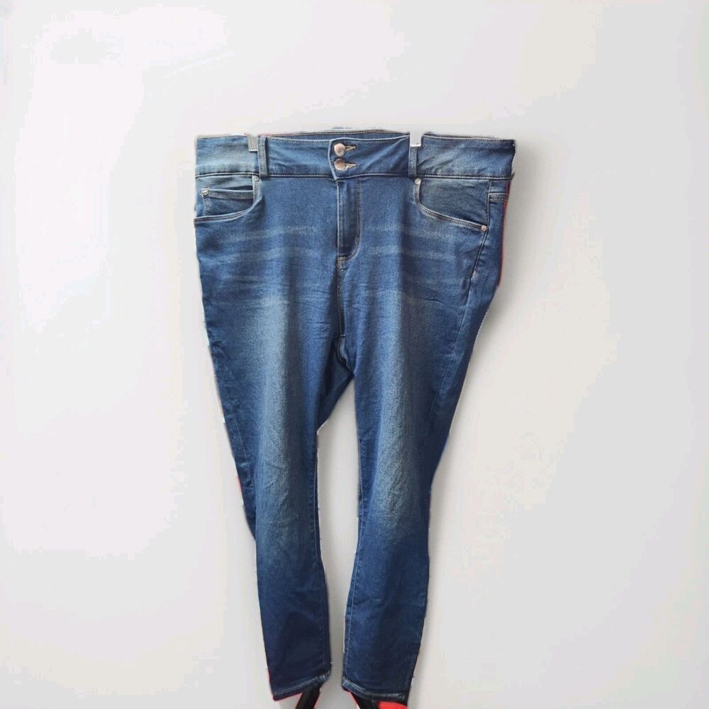 Tahari Jeans Womens 20 40Wx40L Inseam 30 Relaxed Stretch Fit Button Zip FlyDemin